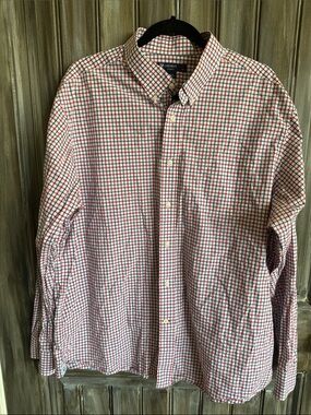 Cremieux Classic Men’s Red/Blue Check Button-Down Shirt